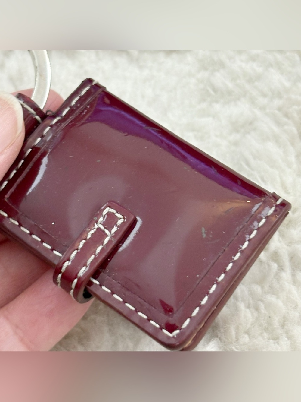Vintage Y2K Rare HTF Patent Leather Mini Coach Photo Keychain - Picture 4 of 11